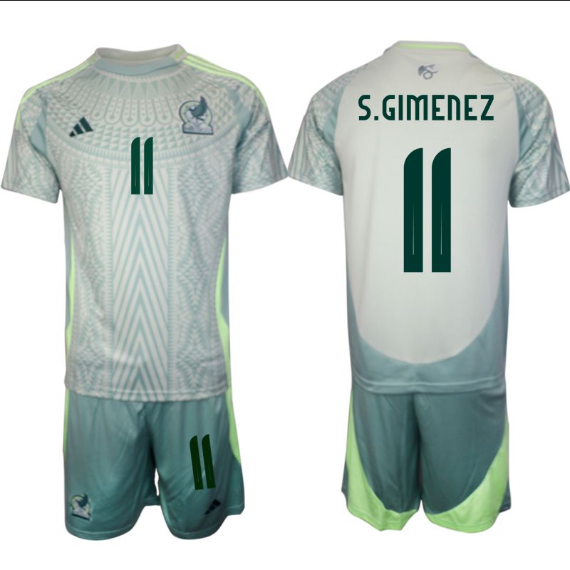 Men 2024-2025 Season Mexico away green 11 Soccer Jersey